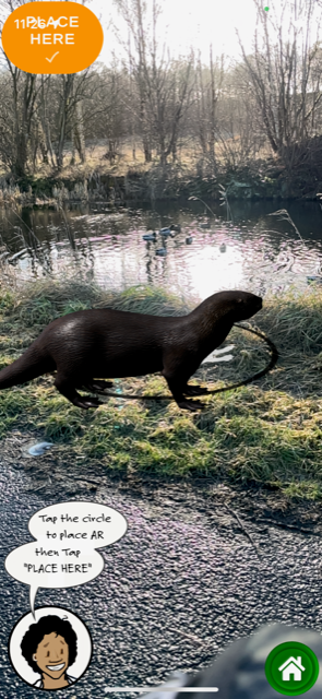 AR Otter from Canal Encounters app