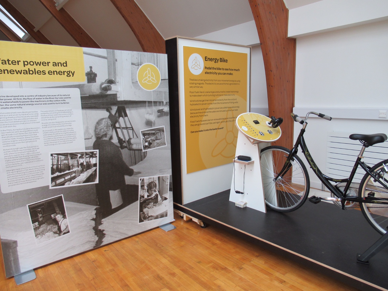 Interactive energy bike exhibit, Catrine CEVIC