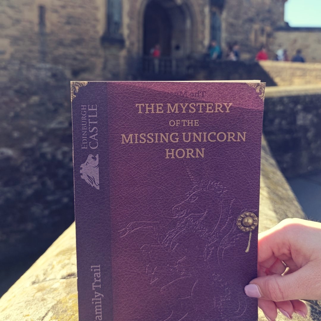 Cover title reads The Mystery of the Missing Unicorn Horn