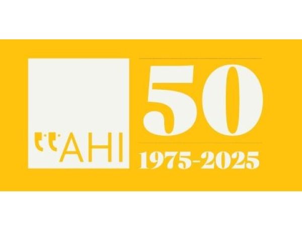 Text: AHI 50 1975 to 2025